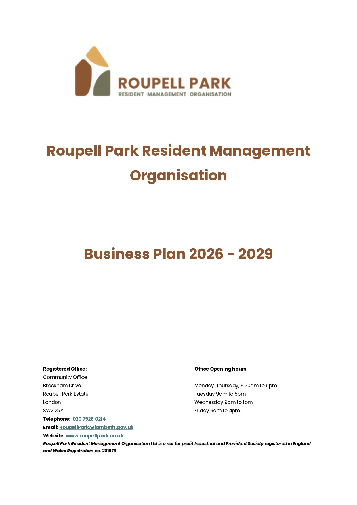 Roupell park rmo annual report 202425